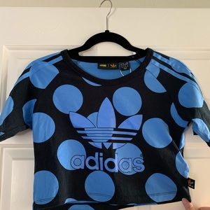 Adidas Pharrell collection polka dot crop top